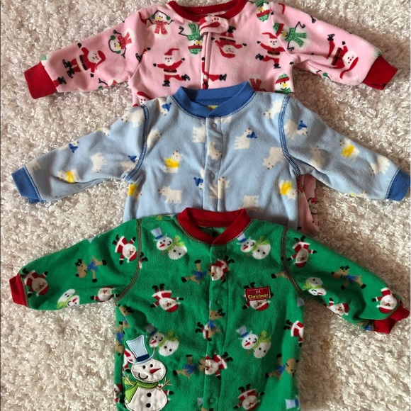 Carter's Other - Carter’s set of 3 winter holiday fleece pajamas
